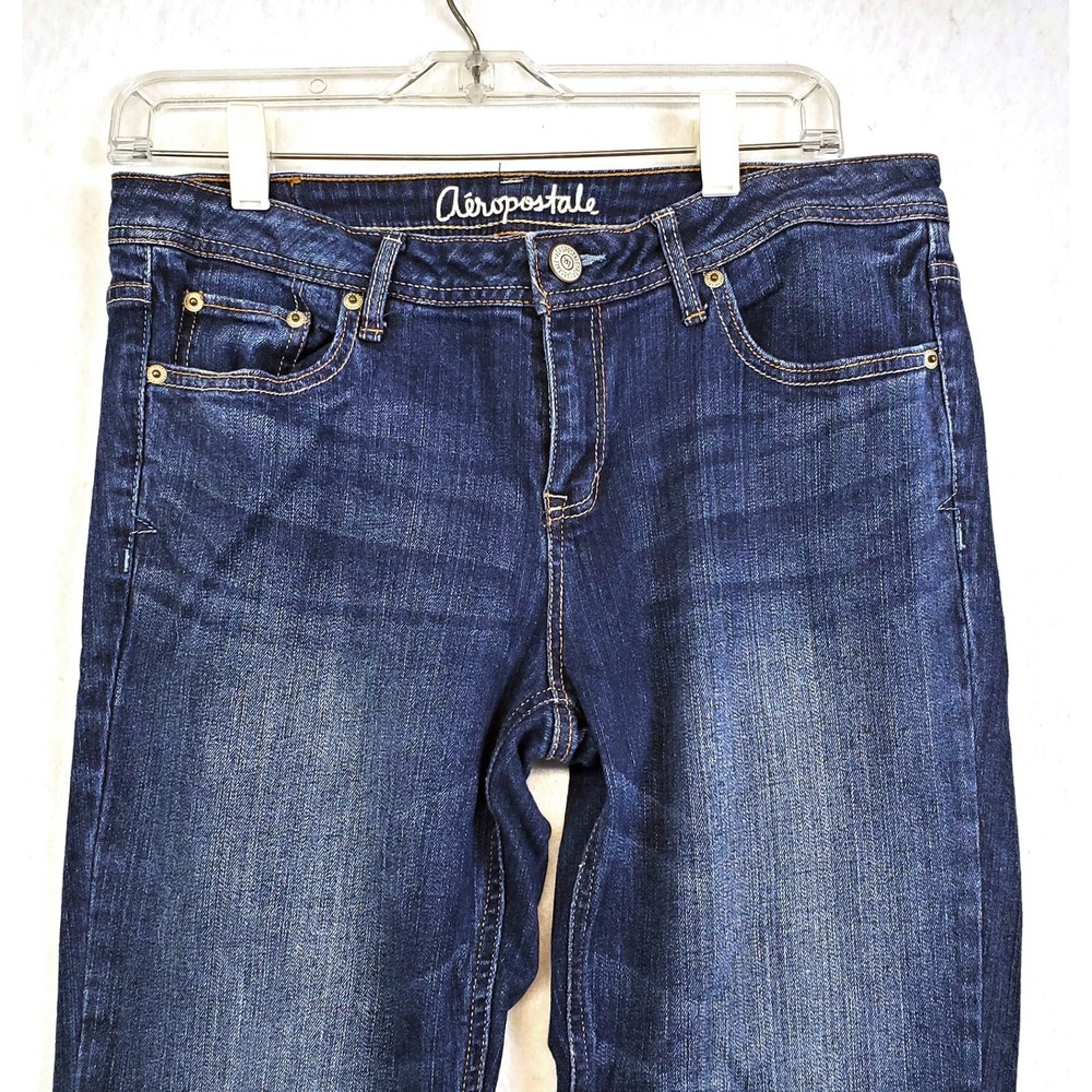 Aeropostale Chelsea Bootcut Blue Denim Jeans Women's Size 10 Short - Picture 4 of 10